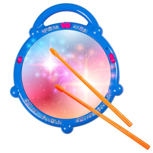 Gooyo GY-168-32 Flash Drum Toy with 3D Lights & Sounds | Dynamic Musical Instrument Toy for Kids | Flash Drum Toy for Gifts | Blue | 3xAA Battery (Not Included) - Image 1