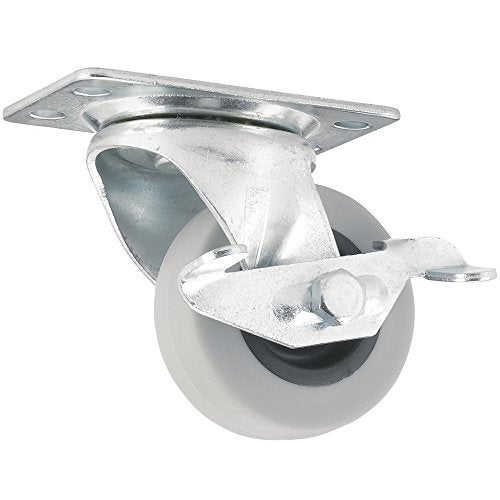 SoftTouch Shepherd Hardware TPR Rubber Caster Wheel with Swiveling Top Plate w/ Brake - 2-Inch - 90 lb. Load Capacity - Non-Marking for Hospitals, Food Service, & Other Institutional Applications - Image 4