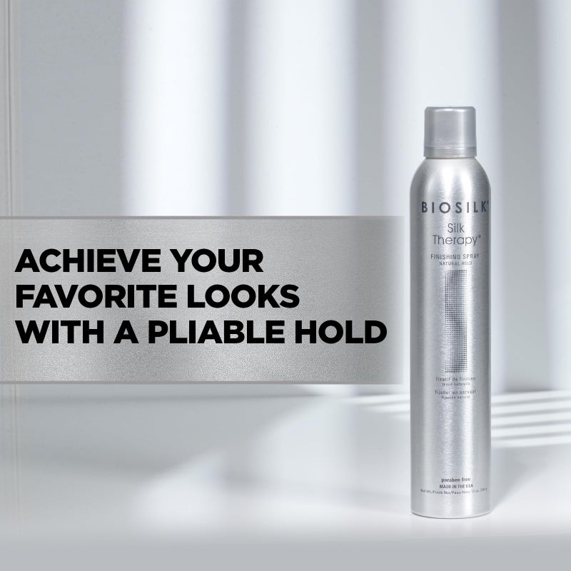 BioSilk Silk Therapy Finishing Spray Natural Hold, Natural-Hold Hairspray For Long-Lasting Styles, Sulfate, Paraben, & Cruelty-Free, 10 Oz - Image 5