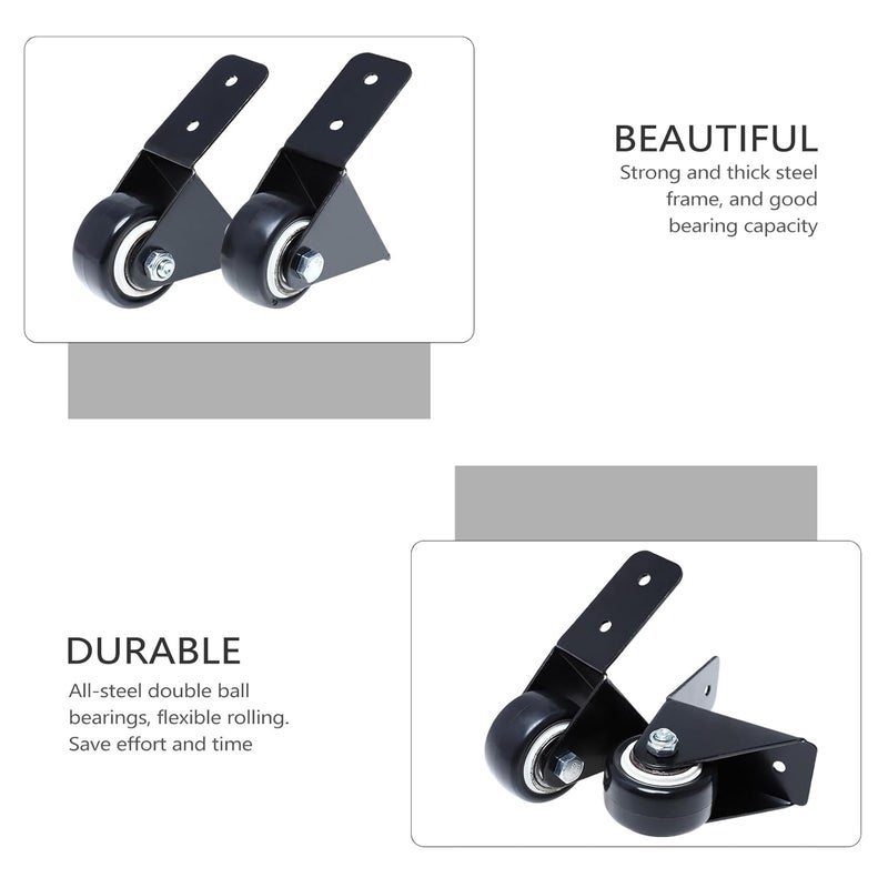 Heavy Duty Furniture Casters Dark Brown Wheels for Suitcase Luggage and Material Handling - Image 4