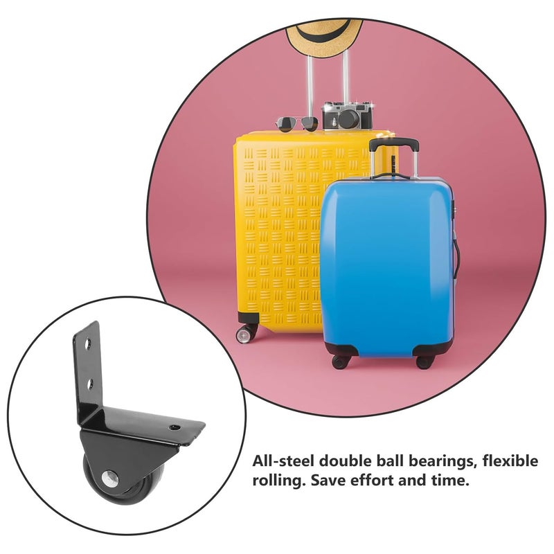 Heavy Duty Furniture Casters Dark Brown Wheels for Suitcase Luggage and Material Handling - Image 5