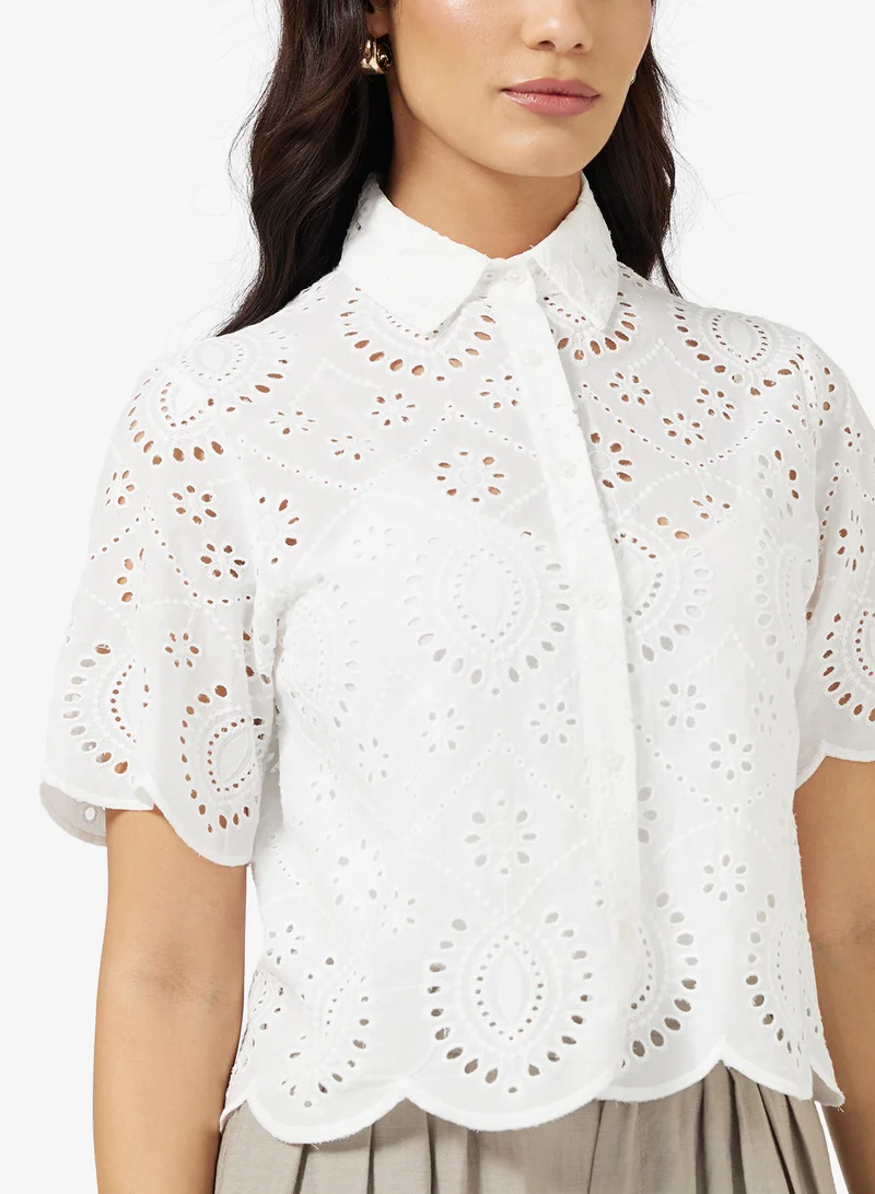 ايلا قميص بأزرار شيفلي