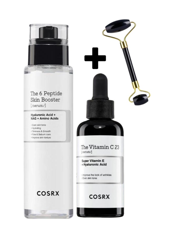 COSRX Synergy Duo Blemish & Brightening Booster & Face Massager - The 6 Peptide Skin Booster Serum - Vitamin C 23 Serum -  Certified Original Anti-Aging Solutions for Skin Rejuvenation 170ml - Image 1