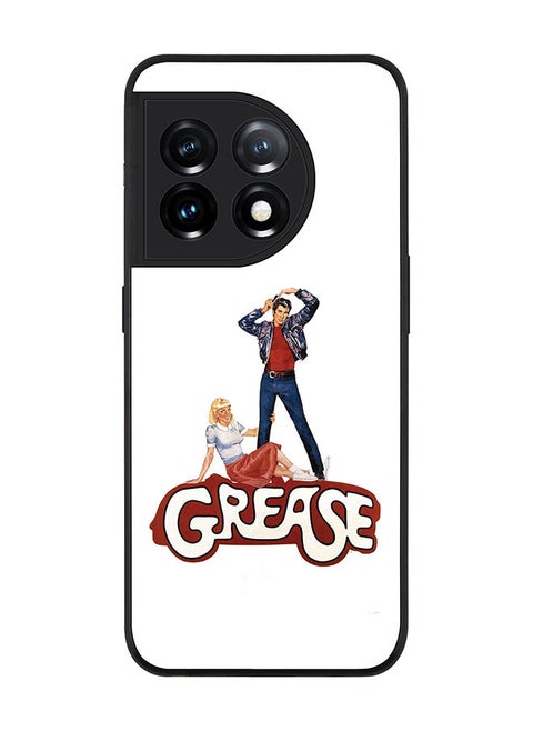 Rugged Black edge case for OnePlus 11R 5G / OnePlus Ace 2 Slim fit Soft Case Flexible Rubber Edges Anti Drop TPU Gel Thin Cover - Grease Lightning