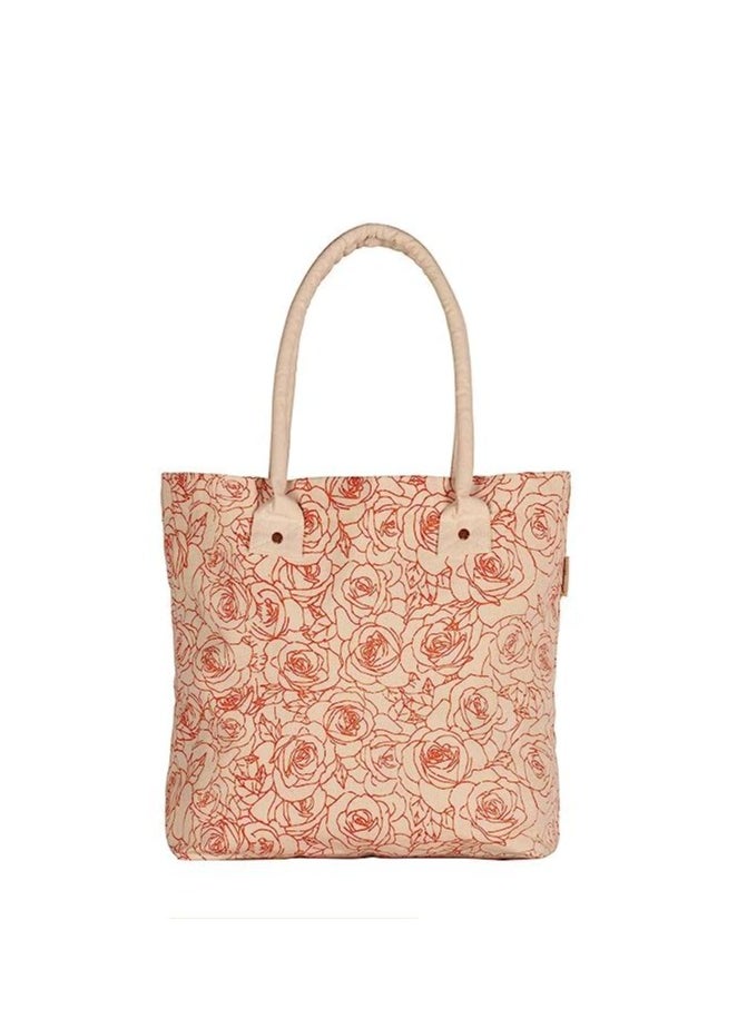 Earthsafe Earthsave Cotton Canvas Reusable Printed Bags Off White Eco Friendly Tote for Stylish Shopping Everyday Use  - Image 1