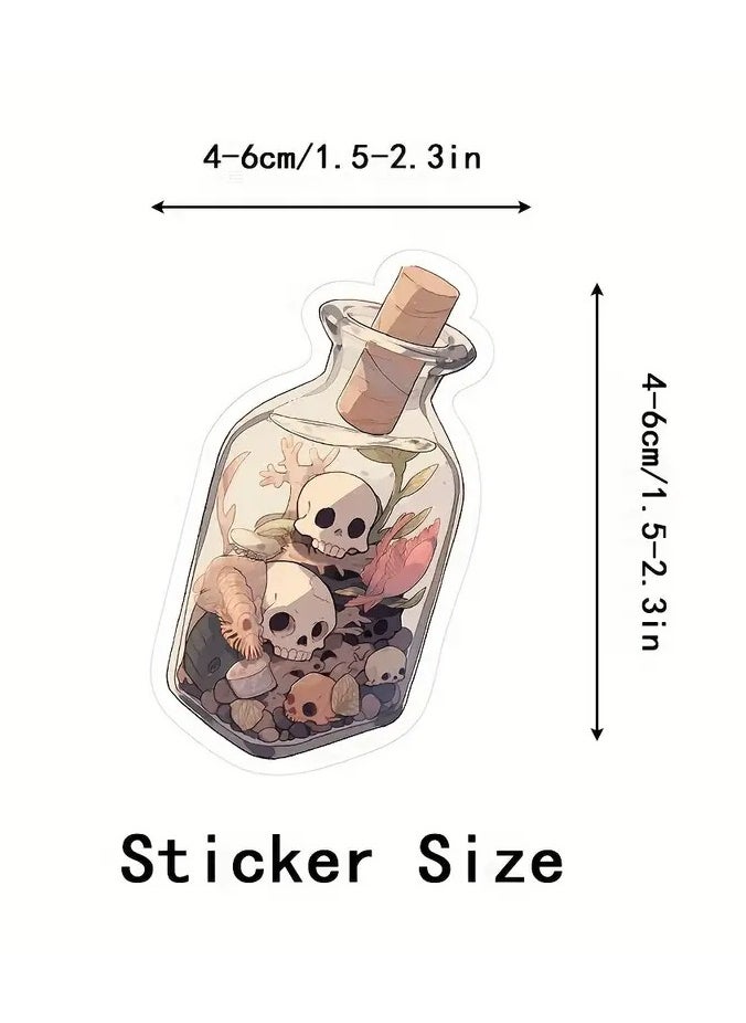 Goolsky 50pcs Vintage Travel Stamp Stickers, Graffiti Decoration Stickers, Waterproof Vinyl Stickers, For Water Bottle Car Cup Computer Guitar Bike Motorcycle Skateboard Helmet Luggage Diary, DIY Scrapbook Stickers Pack, Gift For Boys & Girls  - Image 2