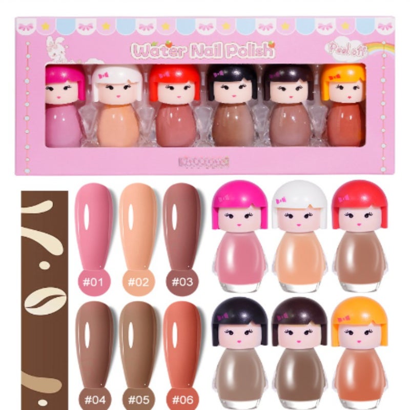 Nail polish free-drying, water-based peelable and tearing, children's nail polish set - Image 1