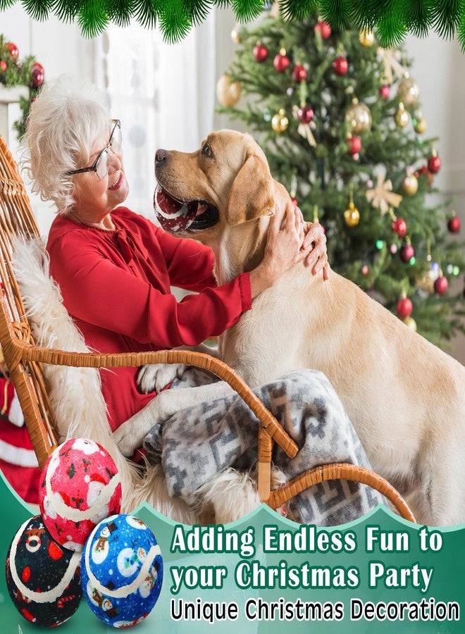 Seenelling مجموعة سينيلينج من 36 كرة تنس تصدر صوتاً عند الضغط عليها، مقاس 2.5 بوصة، كرات تفاعلية للكلاب الصغيرة والمتوسطة والكبيرة، ألعاب مضغ لتسنين الكلاب، مناسبة للرمي والجلب واللعب في الهواء الطلق، 6 أشكال (رجل الثلج). - Image 5