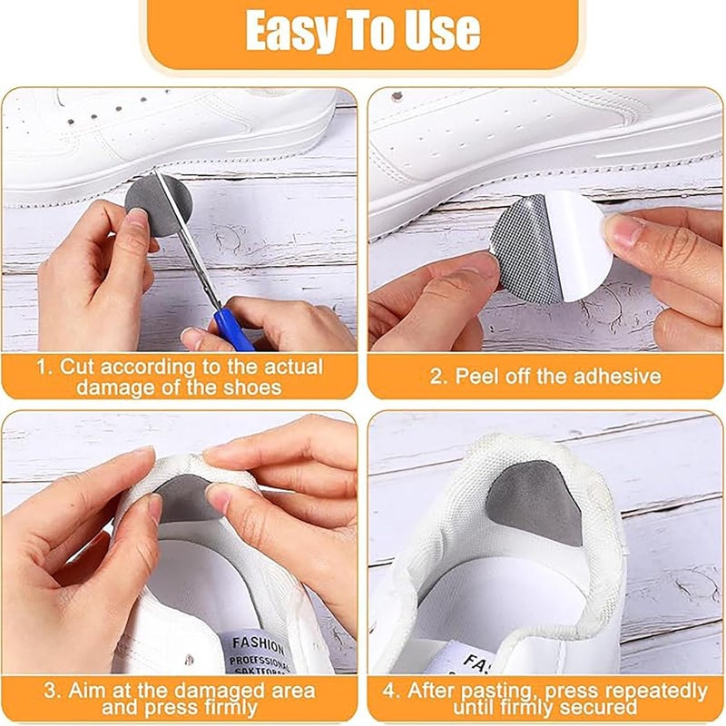 RupeeRise 24 Pcs Shoe Fix Patches, Self-Adhesive Shoe Repair Patch for Holes and Wear, 24 Pcs Shoe Heel Repair Kit with Rectangular and Round Patches, Quick Fix for Sneakers and High Heels - Image 4