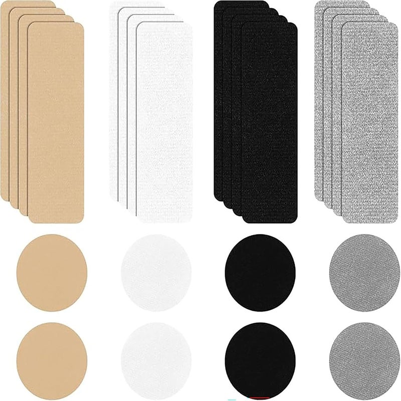 RupeeRise 24 Pcs Shoe Fix Patches, Self-Adhesive Shoe Repair Patch for Holes and Wear, 24 Pcs Shoe Heel Repair Kit with Rectangular and Round Patches, Quick Fix for Sneakers and High Heels - Image 1