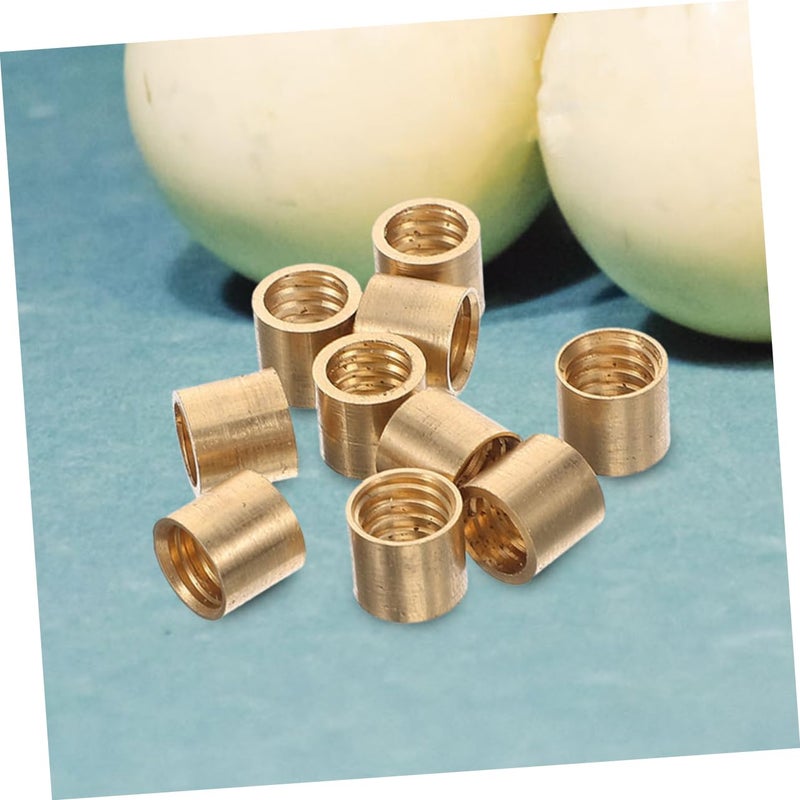 Brass Snooker Cue Ferrules 10 Piece Set For Cue Stick Repair With Leather Tips - Image 4
