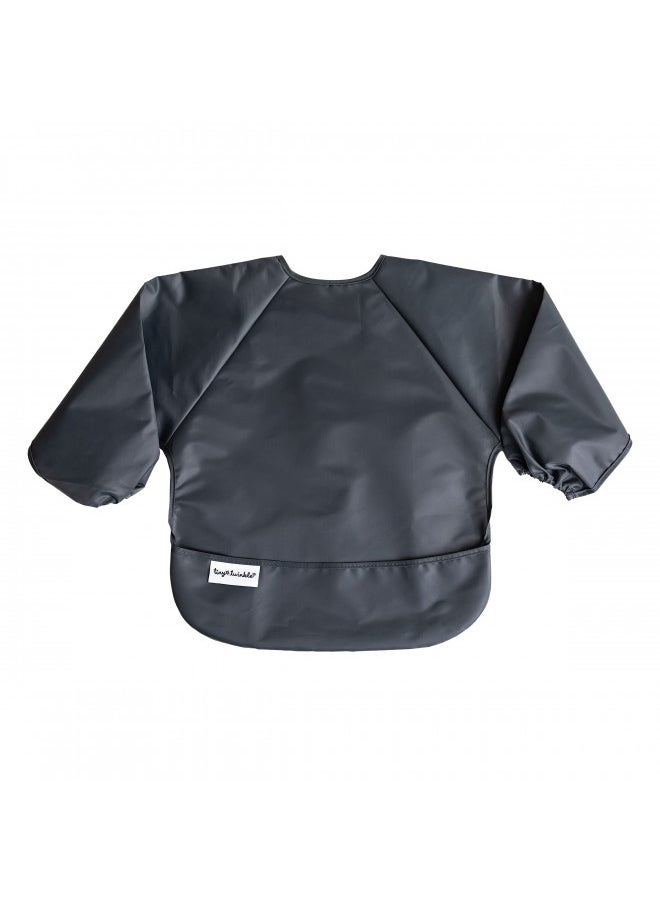 Tiny Twinkle Tiny Twinkle Mess Proof Baby Bib, 2 Pack Full Sleeve Bib Outfit, Waterproof Bib for Toddlers, Machine Washable, Tug Proof, Baby Smock for Eating, Long Sleeve (Sage Charcoal, Large 2-4 Years)  - Image 4