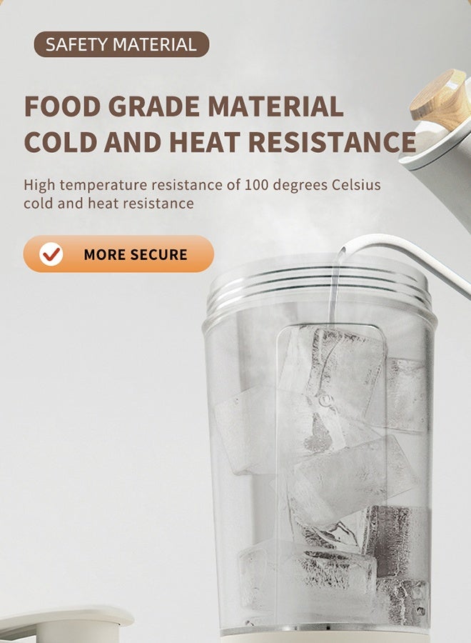 MLADEN زجاجة هزاز كهربائية هزاز كهربائي للبروتين، كوب خلط أوتوماتيكي قابل لإعادة الشحن لمخفوقات البروتين السلسة، خلاط دوامي بتقنية X-Blade، كوب خلط مسحوق البروتين المحمول، زجاجة خلاط خالية من مادة BPA بسعة 400 مل - Image 5