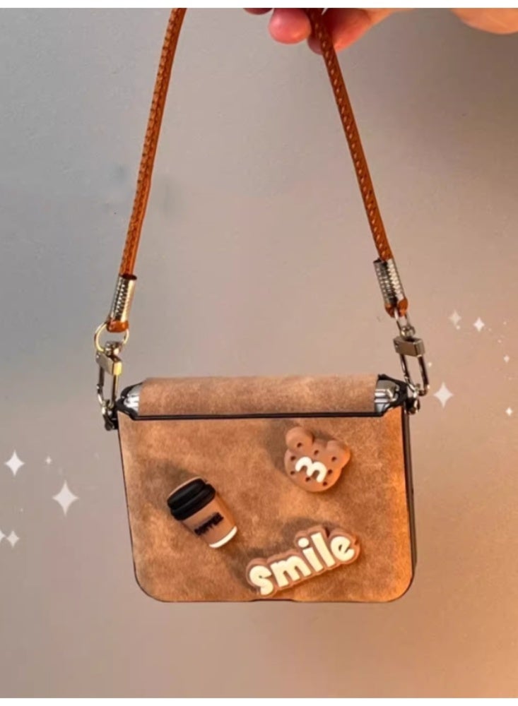 Suitable For Huawei Pura X Phone Case And Phone Protective Case Mini Teddy Bear Suede Shell+Handheld - Image 5