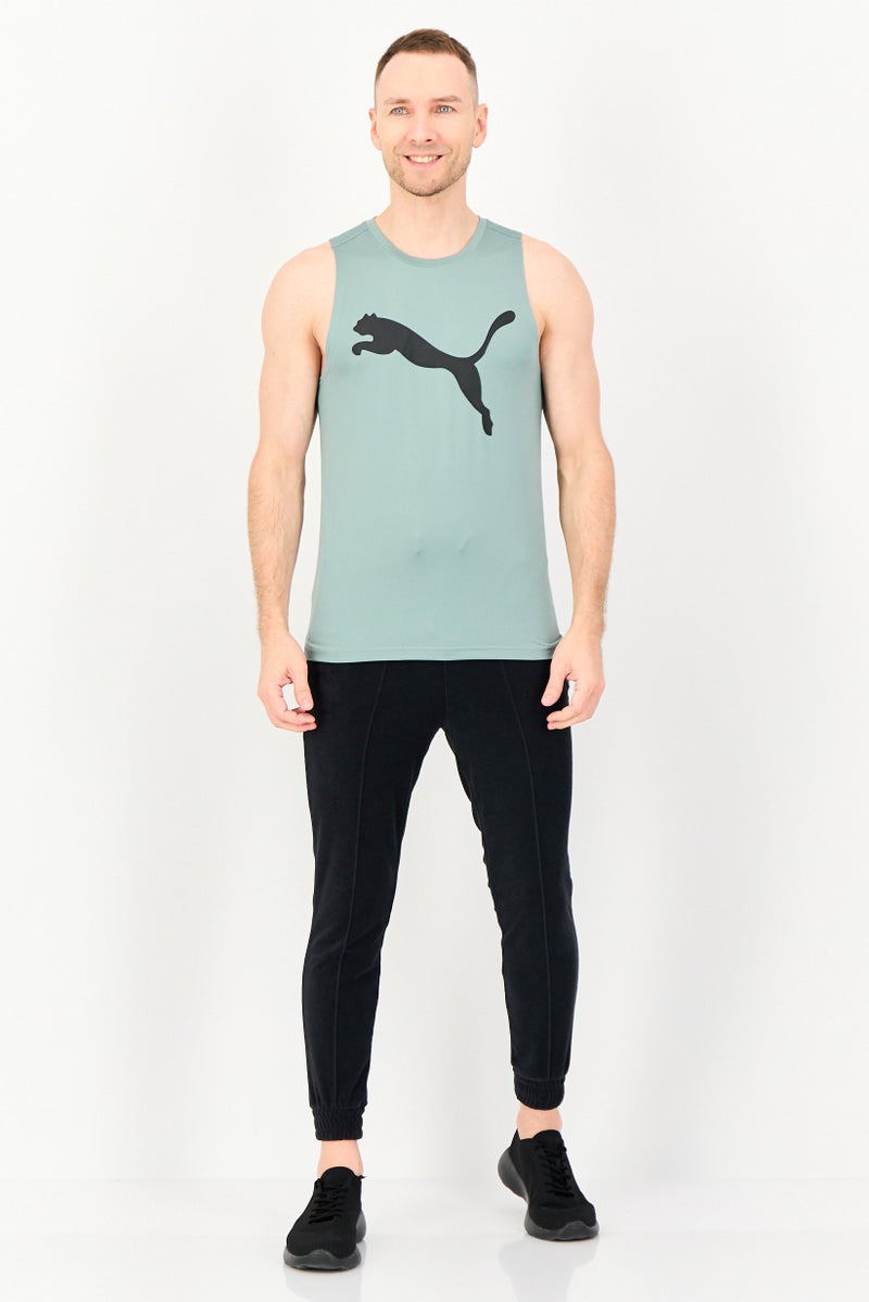 PUMA سترة تدريب أساسية بدون أكمام للرجال، لون أخضر حكيم - Image 3