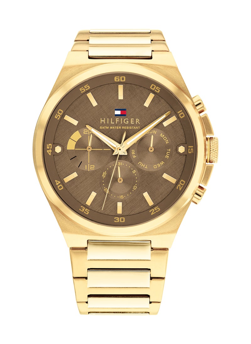 TOMMY HILFIGER - Men's Analog Round Shape Stainless Steel Wrist Watch 1792090 - 46 Mm - Image 1