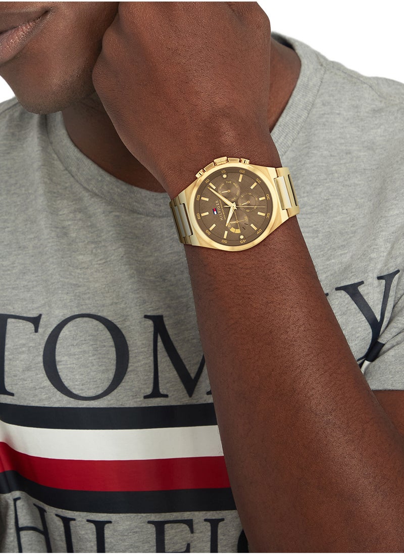 TOMMY HILFIGER - Men's Analog Round Shape Stainless Steel Wrist Watch 1792090 - 46 Mm - Image 1