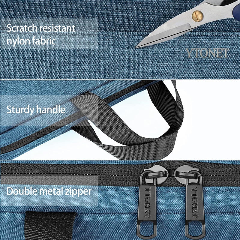 Ytonet Laptop Sleeve Case 15.6 Inch, Slim Water Resistant TSA Carrying Case with Handle, Protective Laptop Cover Compatible with HP Dell Lenovo Asus Notebooks, Gifts for Men Women, Deep Teal - Image 5