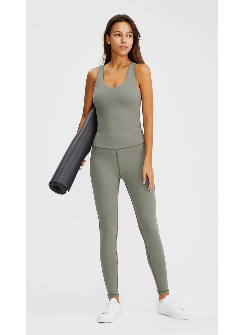 Loquat Dance Ballet Yoga Jumpsuit Grey - Image 1