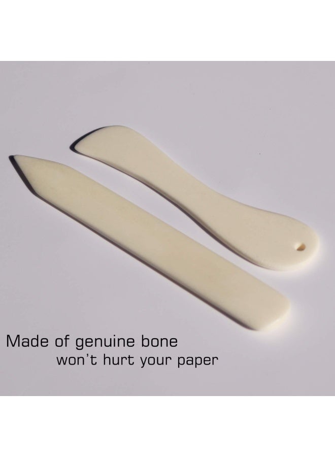 VENCINK Genuine Bone Folder Paper Creaser Set Folding Scoring Burnishing Crafting Scrapbooking Tools for Bookbinding Paper and Leather Crafts Origami Card Making and Office Supplies - Image 5