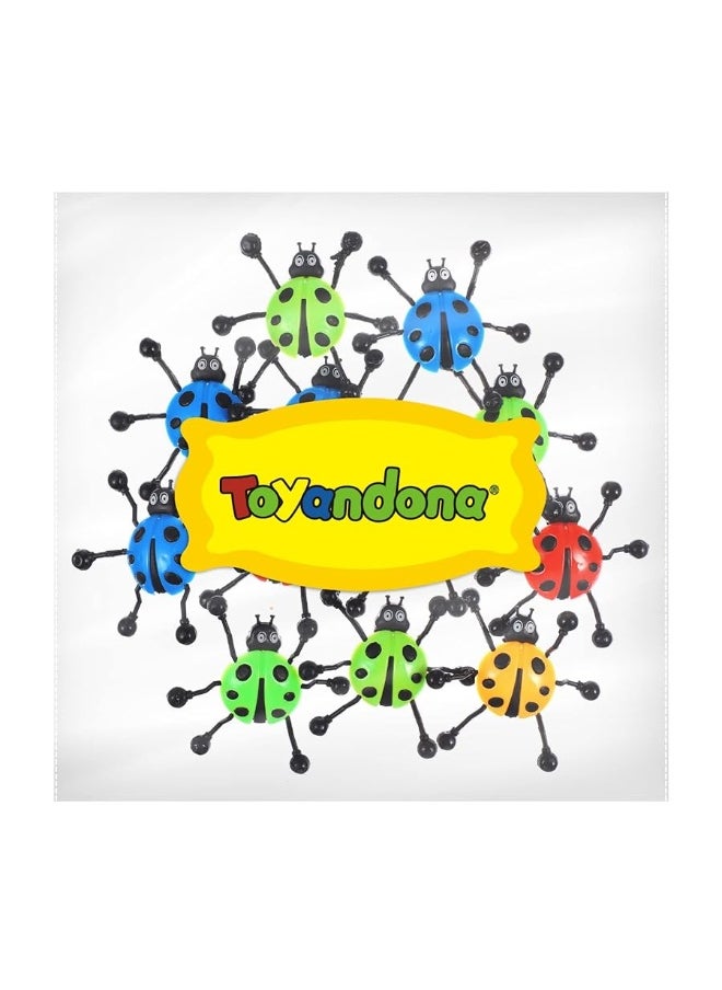 TOYANDONA - TOYANDONA 12pcs Sticky Wall Climbers, Creative Stretchy Sticky Bug Toys Window Crawler Toys for Kids Party Favor Tricky Novelty Toys ( Random Color ) - Image 1