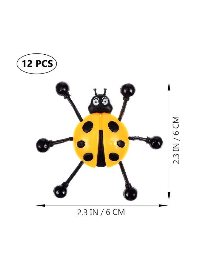 TOYANDONA - TOYANDONA 12pcs Sticky Wall Climbers, Creative Stretchy Sticky Bug Toys Window Crawler Toys for Kids Party Favor Tricky Novelty Toys ( Random Color ) - Image 1