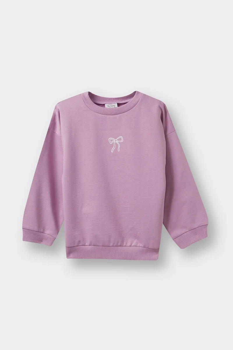 ديفاكتو Baby Girl Regular Fit Soft Fleece Thin Fabric Sweatshirt