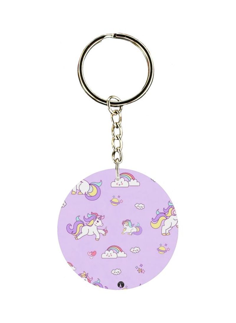 RKN Unicorn Printed Double Sided Keychain