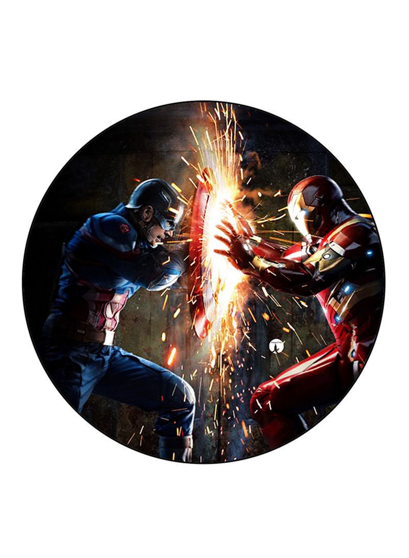 RKN Iron Man And Captain America Printed Mouse Pad Multicolour