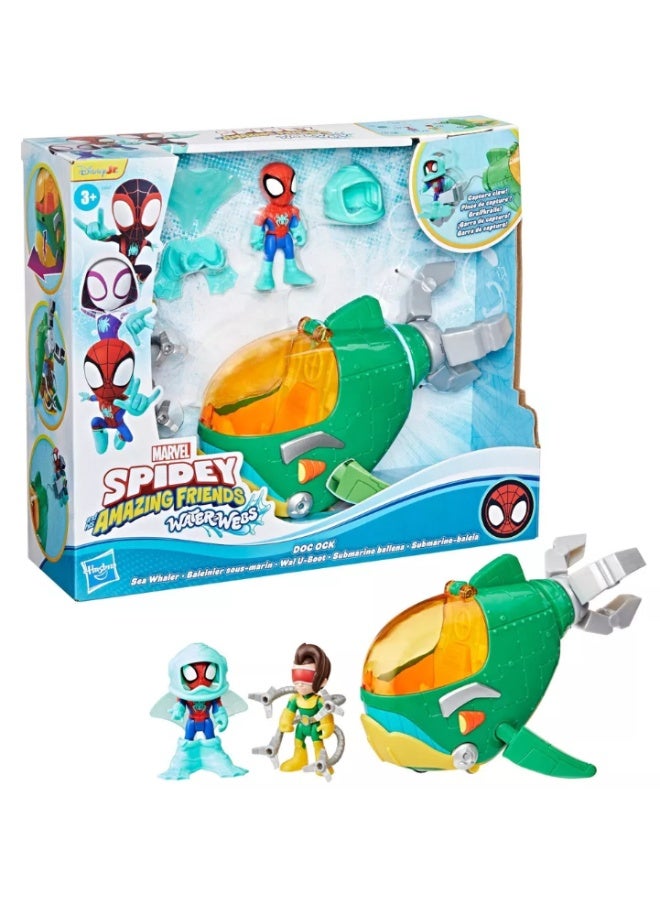 Hasbro Marvel Spidey & His Amazing Friends Steampunk Whale Vehicle - Image 1