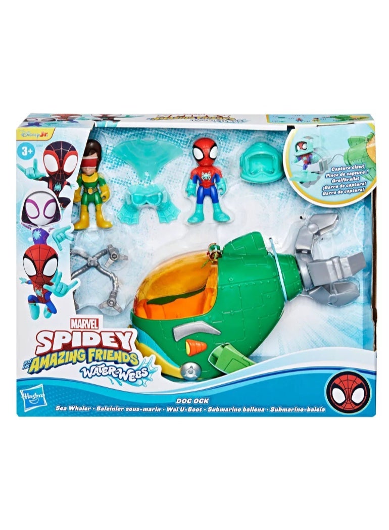 Hasbro Marvel Spidey & His Amazing Friends Steampunk Whale Vehicle - Image 3
