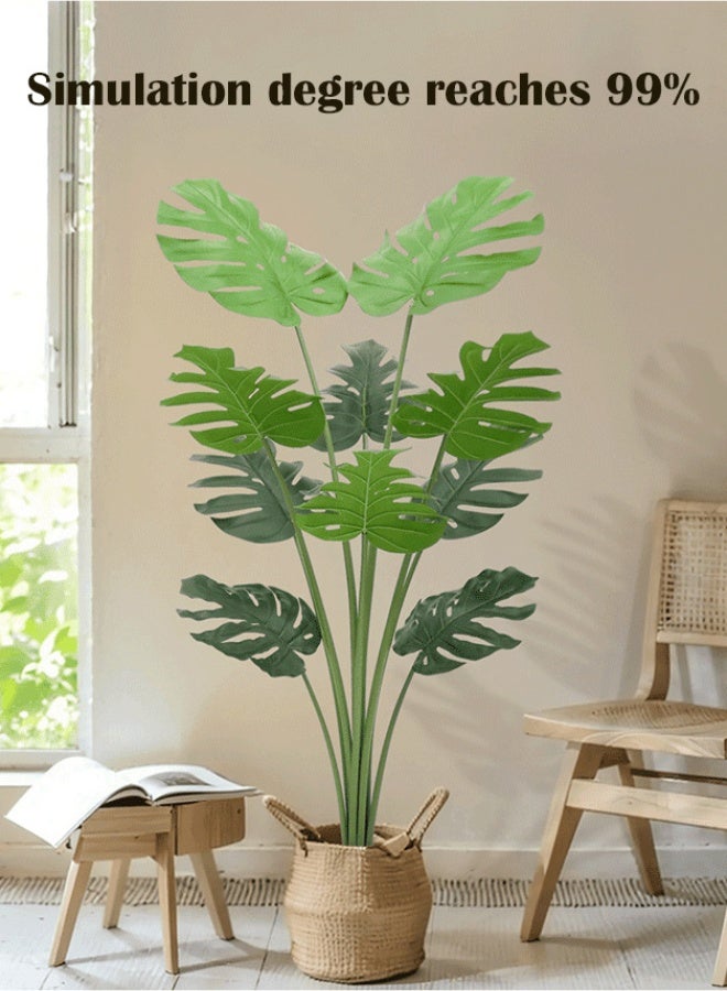 PHISMA 150 CM Artificial Trees, Artificial Banana Tree With Perfect Faux Tropical Leaf, Lifelike Artificial Tree For Modern Home Decoration Indoor And Outdoor, Artificial Tree For Office And Housewarming Artificial Bird of Paradise Tree with Pot, Light up the space - Image 5