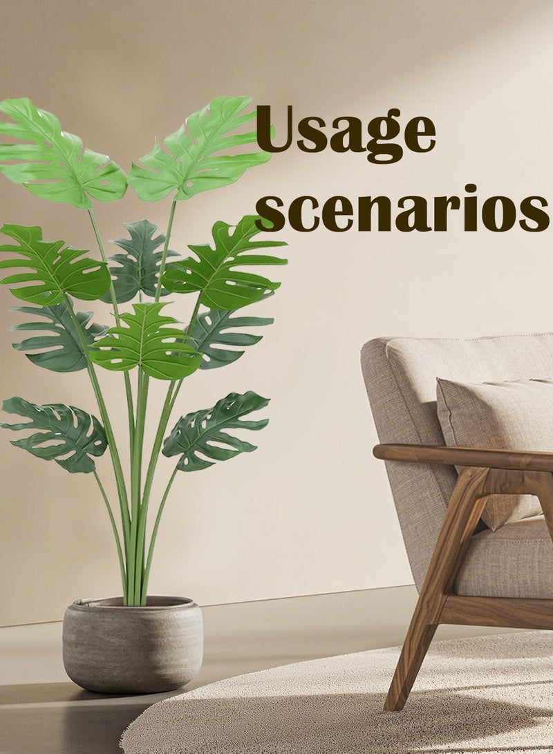 PHISMA 150 CM Artificial Trees, Artificial Banana Tree With Perfect Faux Tropical Leaf, Lifelike Artificial Tree For Modern Home Decoration Indoor And Outdoor, Artificial Tree For Office And Housewarming Artificial Bird of Paradise Tree with Pot, Light up the space - Image 3