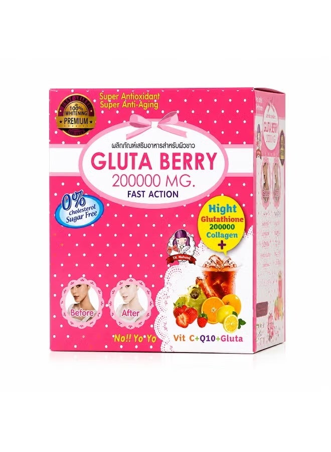 Berry Harmony Gluta Berry 200000mg Mixed Berry Collagen Drink Powder with Glutathione CoQ10 Grape Seed Extract - Image 2