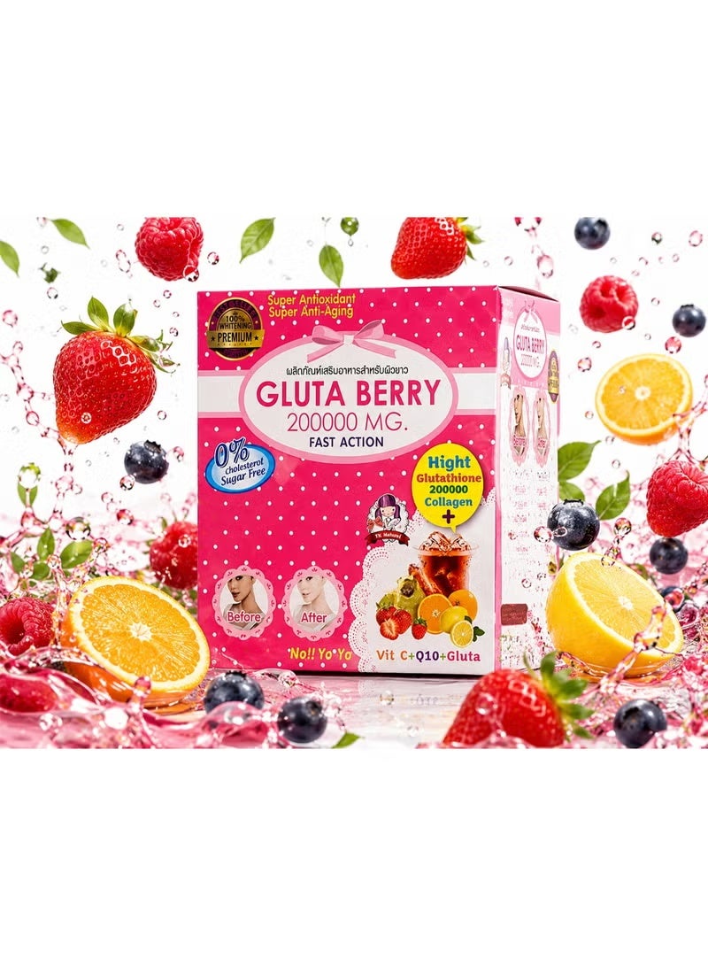 Berry Harmony Gluta Berry 200000mg Mixed Berry Collagen Drink Powder with Glutathione CoQ10 Grape Seed Extract - Image 4