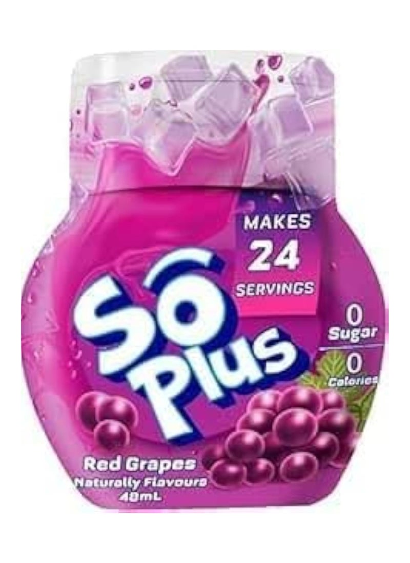 So Plus - So Plus Liquid Water Enhancer Natrually Flavours, Red Grapes Zero Suger & Calories - 48 ML - Image 1