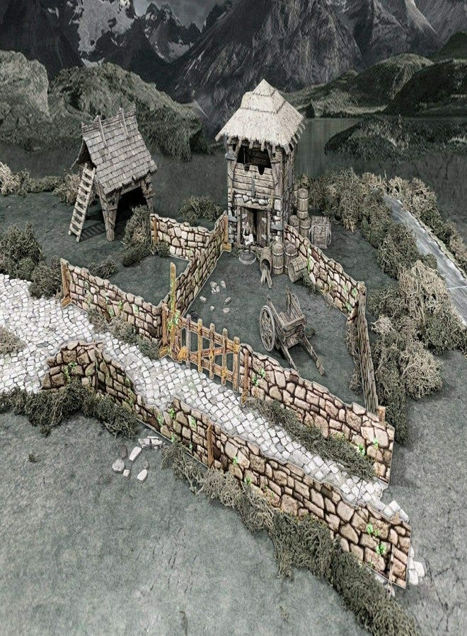 Battle Systems Fantasy Terrain Stone Walls - 28-35mm DND D&D RPG Wargames Historical/Fantasy Card Scenery - Image 1