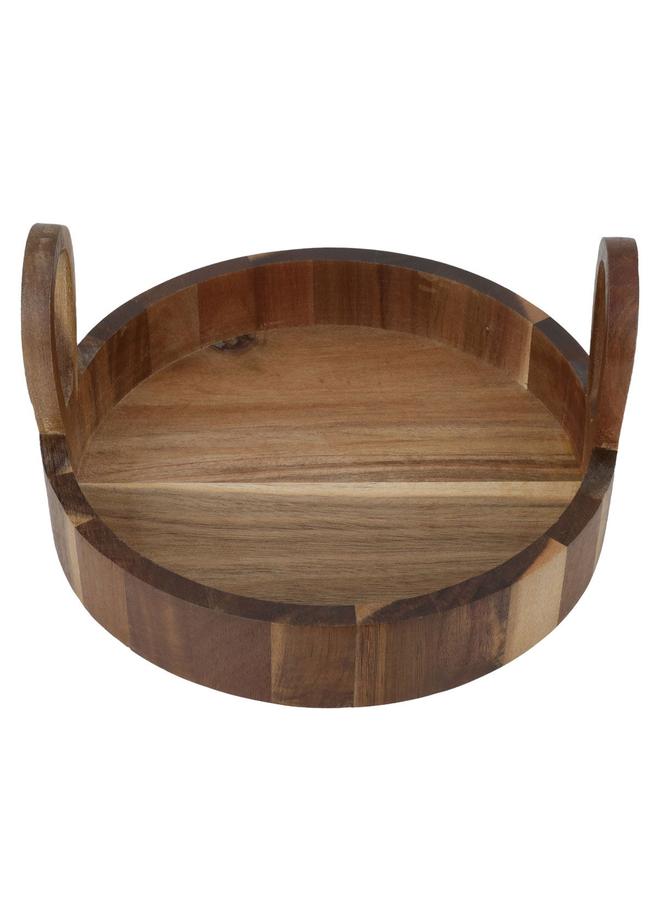 السيف  طبق تقديم خشبي 25×25×14 سم بني