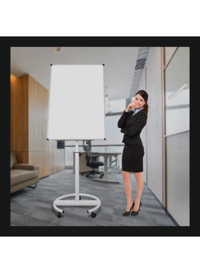 Kalon Adjustable Magnetic Whiteboard 100 x 70 cm, White Flip Chart Stand with Wheels – Height Adjustable Dry Erase Board for Office, Meeting, Classroom & Training Use - Image 3