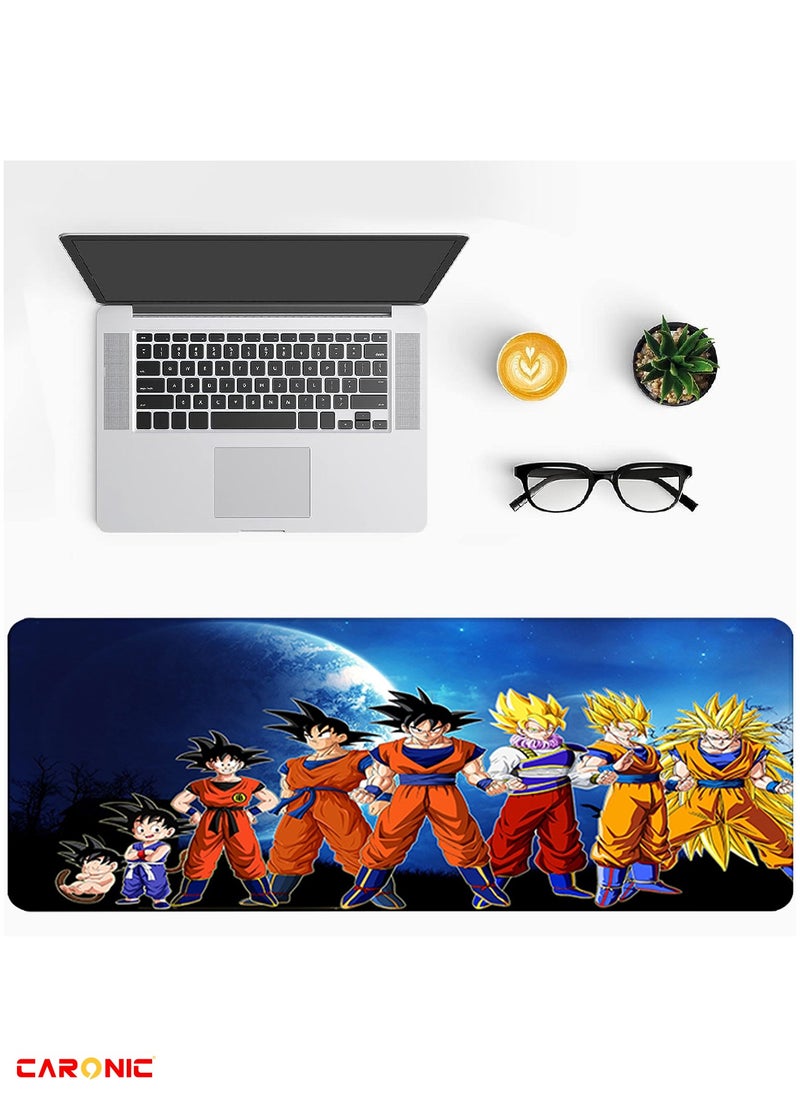 CARONIC Large Gaming Mouse Pad with Superior Micro Weave Cloth Extended Desk Mousepad with Stitched Edges Non-Slip Base Water Resist Keyboard Pad For Gamer And Office Home DBZ 127  - Image 5