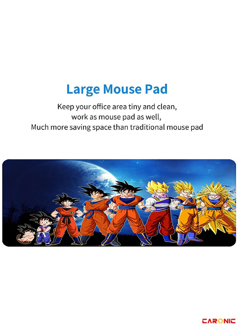Large Gaming Mouse Pad with Superior Micro Weave Cloth Extended Desk Mousepad with Stitched Edges Non-Slip Base Water Resist Keyboard Pad For Gamer And Office Home DBZ 127