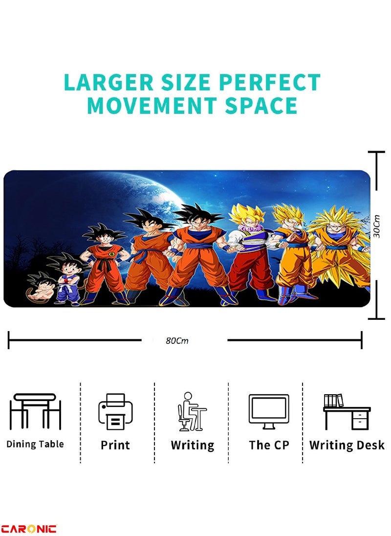 Large Gaming Mouse Pad with Superior Micro Weave Cloth Extended Desk Mousepad with Stitched Edges Non-Slip Base Water Resist Keyboard Pad For Gamer And Office Home DBZ 127