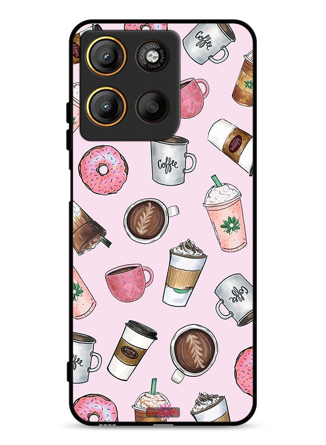 Tolwak Motorola Moto G15 Protective Case Cover Coffee Lover Art