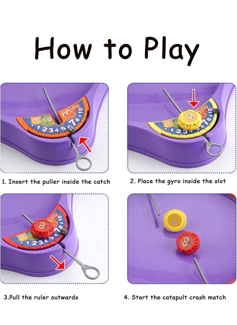Arabest - Burst Turbo Slingshock Rush Battle Set 2 Gyros Battling Tops Game Set With 2 Spinning Top - Image 1