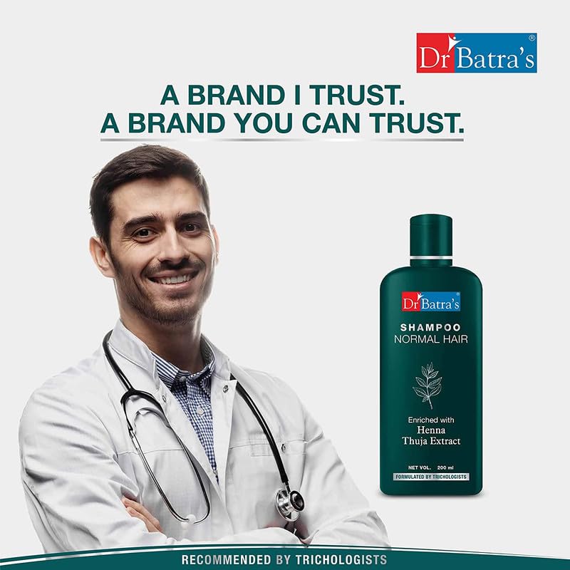 Dr Batra's Dr Batras Shampoo Enriched With Henna Strengthening Shampoo for Hair 200ml Pack of 2 - Image 5