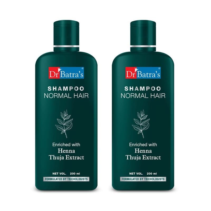 Dr Batra's Dr Batras Shampoo Enriched With Henna Strengthening Shampoo for Hair 200ml Pack of 2 - Image 1