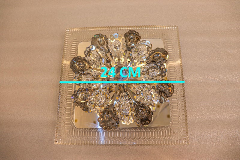 swanart Decorative Crystal Flower LED Light - Multicolor Rotation, Beautiful Lighting Accent for Home and Events - Image 2