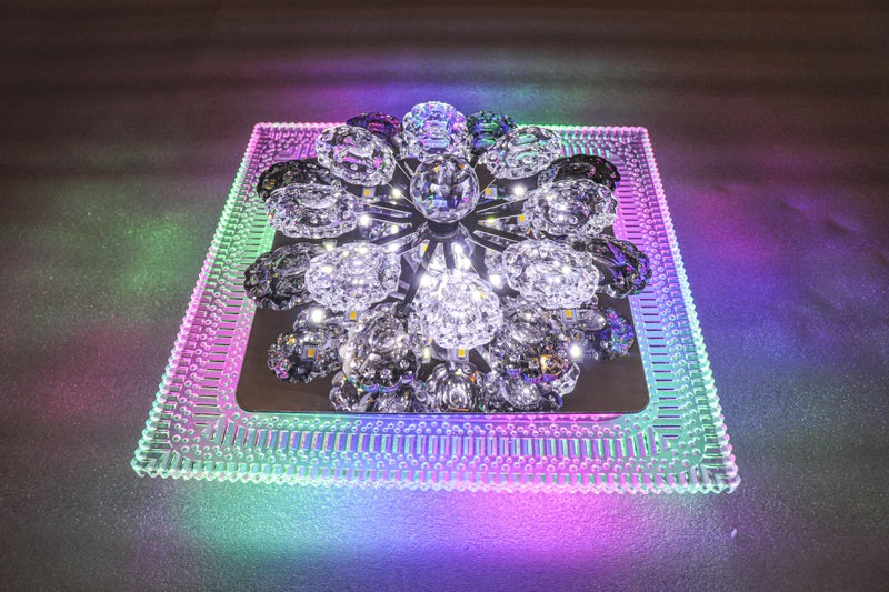 swanart Decorative Crystal Flower LED Light - Multicolor Rotation, Beautiful Lighting Accent for Home and Events - Image 4
