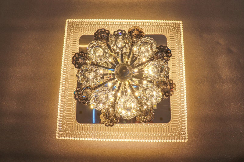 swanart Decorative Crystal Flower LED Light - Multicolor Rotation, Beautiful Lighting Accent for Home and Events - Image 3