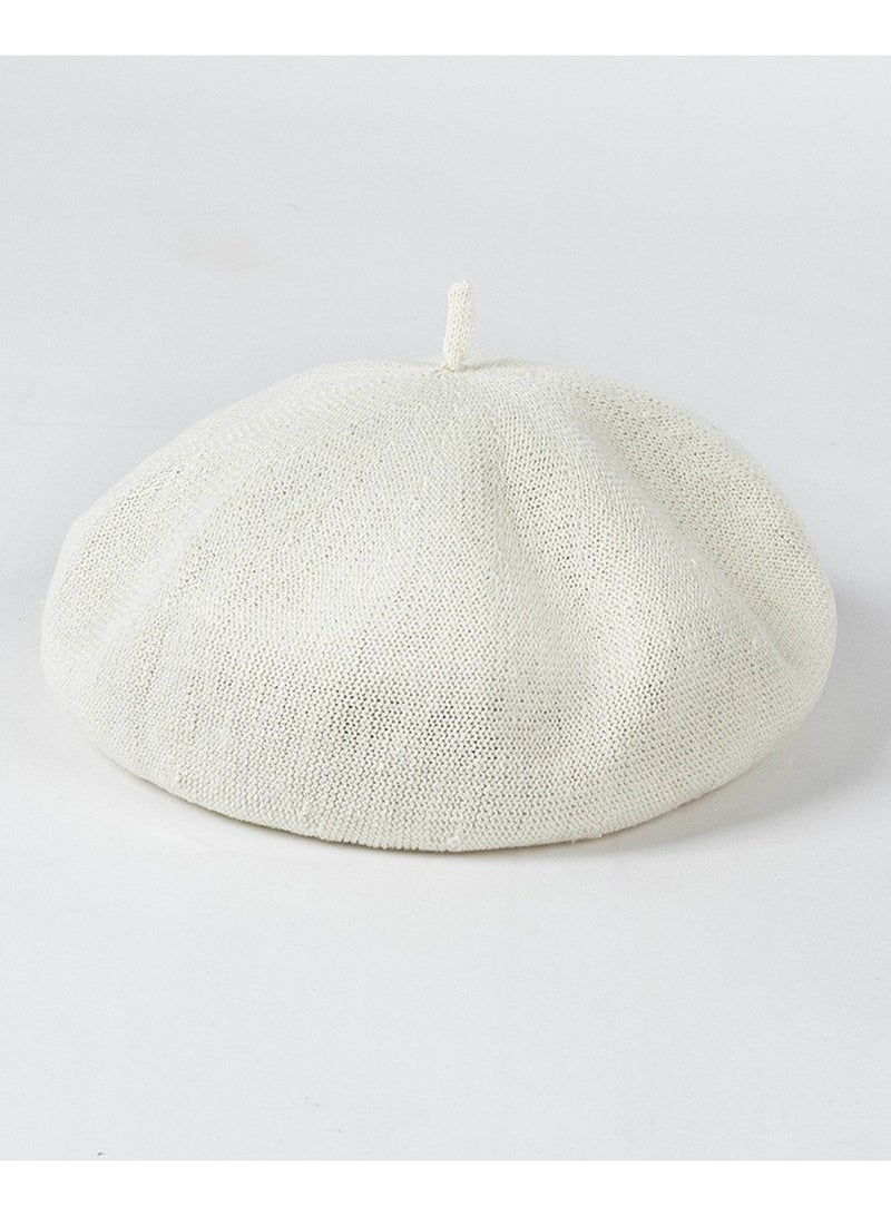 قبعة البيريه النساء قبعة البيريه الفرنسية قبعة شمسية صيفية مسامية للنساء قبعة الفنانات - Image 5